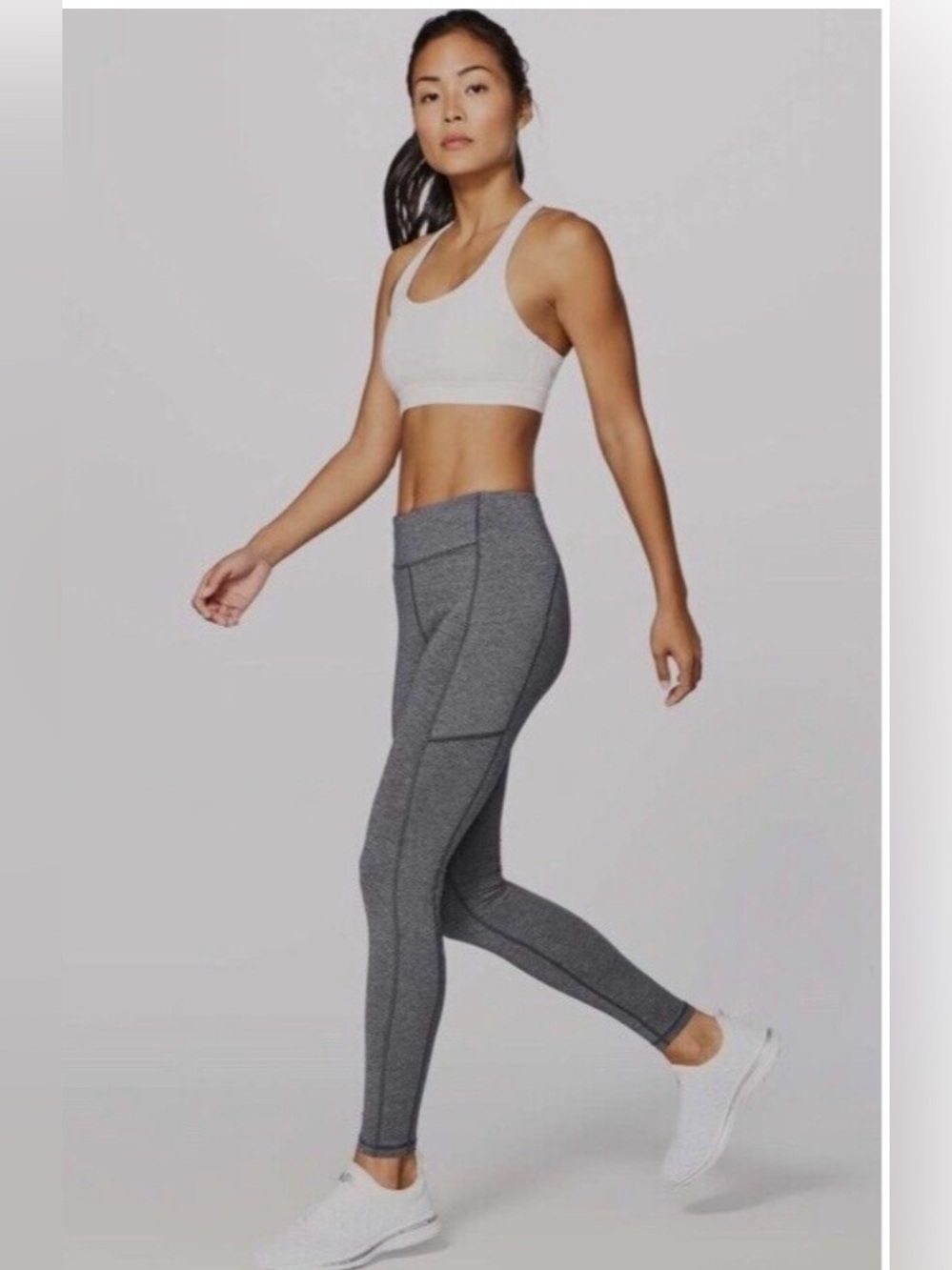 Lululemon Speed Up Tight 28" Full-On Luxtreme Heather Black Leggings Sz 4 W5ATOS